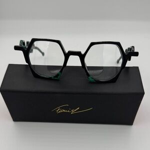 Black and Green Geometric Glasses